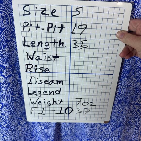 Lands End women’s dress cover-up T-shirt, Paisley, blue white coastal travel - Picture 7 of 7